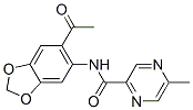 (9CI)-N-(6-乙?；?1,3-苯并二氧雜環(huán)戊烯l-5-基)-5-甲基-吡嗪羧酰胺結(jié)構(gòu)式_606096-86-0結(jié)構(gòu)式