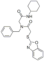 (9ci)-2-(2-苯并噁唑基硫代)-n-[2-(環(huán)己基氨基)-2-氧代乙基]-n-(苯基甲基)-乙酰胺結(jié)構(gòu)式_606098-41-3結(jié)構(gòu)式