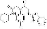 (9ci)-2-(2-苯并噁唑基硫代)-n-[2-(環(huán)己基氨基)-2-氧代乙基]-n-(4-氟苯基)-乙酰胺結(jié)構(gòu)式_606098-50-4結(jié)構(gòu)式