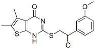 (9CI)-2-[[2-(3-甲氧基苯基)-2-氧代乙基]硫代]-5,6-二甲基-噻吩并[2,3-d]嘧啶-4(1H)-酮結構式_606107-47-5結構式
