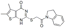 (9ci)-1-[[(1,4-二氫-5,6-二甲基-4-氧代噻吩并[2,3-d]嘧啶-2-基)硫代]乙酰基]-2,3-二氫-1H-吲哚結構式_606107-61-3結構式