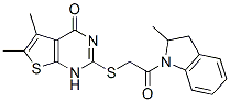 (9ci)-1-[[(1,4-二氫-5,6-二甲基-4-氧代噻吩并[2,3-d]嘧啶-2-基)硫代]乙?；鵠-2,3-二氫-2-甲基-1H-吲哚結(jié)構(gòu)式_606107-63-5結(jié)構(gòu)式