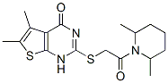 (9ci)-1-[[(1,4-二氫-5,6-二甲基-4-氧代噻吩并[2,3-d]嘧啶-2-基)硫代]乙?；鵠-2,6-二甲基-哌啶結(jié)構(gòu)式_606107-70-4結(jié)構(gòu)式