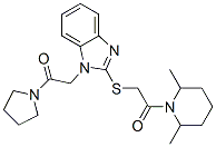 (9CI)-2,6-二甲基-1-[[[1-[2-氧代-2-(1-吡咯烷)乙基]-1H-苯并咪唑-2-基]硫代]乙?；鵠-哌啶結構式_606109-72-2結構式