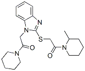 (9CI)-2-甲基-1-[[[1-[2-氧代-2-(1-哌啶基)乙基]-1H-苯并咪唑-2-基]硫代]乙酰基]-哌啶結(jié)構(gòu)式_606109-86-8結(jié)構(gòu)式