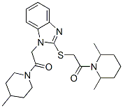 (9CI)-2,6-二甲基-1-[[[1-[2-(4-甲基-1-哌啶基)-2-氧代乙基]-1H-苯并咪唑-2-基]硫代]乙?；鵠-哌啶結構式_606110-11-6結構式