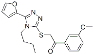 (9ci)-2-[[4-丁基-5-(2-呋喃)-4H-1,2,4-噻唑-3-基]硫代]-1-(3-甲氧基苯基)-乙酮結(jié)構式_606111-43-7結(jié)構式