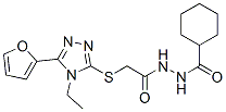 (9ci)-2-[[[4-乙基-5-(2-呋喃)-4H-1,2,4-噻唑-3-基]硫代]乙?；鵠肼環(huán)己烷羧酸結(jié)構(gòu)式_606111-53-9結(jié)構(gòu)式
