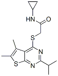 (9ci)-n-環(huán)丙基-2-[[5,6-二甲基-2-(1-甲基乙基)噻吩并[2,3-d]嘧啶-4-基]硫代]-乙酰胺結構式_606113-65-9結構式