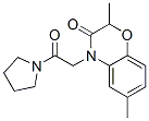 (9ci)-1-[(2,3-二氫-2,6-二甲基-3-氧代-4H-1,4-苯并噁嗪-4-基)乙?；鵠-吡咯烷結(jié)構(gòu)式_606119-93-1結(jié)構(gòu)式
