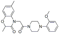 (9ci)-1-[(2,3-二氫-2,6-二甲基-3-氧代-4H-1,4-苯并噁嗪-4-基)乙?；鵠-4-(2-甲氧基苯基)-哌嗪結(jié)構(gòu)式_606119-96-4結(jié)構(gòu)式