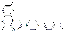 (9ci)-1-[(2,3-二氫-2,6-二甲基-3-氧代-4H-1,4-苯并噁嗪-4-基)乙?；鵠-4-(4-甲氧基苯基)-哌嗪結(jié)構(gòu)式_606119-97-5結(jié)構(gòu)式