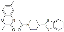 (9ci)-1-(2-苯并噻唑)-4-[(2,3-二氫-2,6-二甲基-3-氧代-4H-1,4-苯并噁嗪-4-基)乙?；鵠-哌嗪結構式_606120-07-4結構式