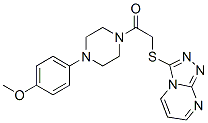(9ci)-1-(4-甲氧基苯基)-4-[(1,2,4-噻唑并[4,3-a]嘧啶-3-基硫代)乙?；鵠-哌嗪結(jié)構(gòu)式_606121-76-0結(jié)構(gòu)式