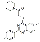 (9ci)-1-[[[2-(4-氟苯基)-6-甲基-4-喹唑啉]硫代]乙?；鵠-哌啶結(jié)構(gòu)式_606132-41-6結(jié)構(gòu)式