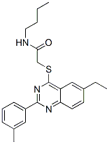 (9ci)-n-丁基-2-[[6-乙基-2-(3-甲基苯基)-4-喹唑啉]硫代]-乙酰胺結構式_606132-91-6結構式
