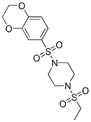 (9ci)-1-[(2,3-二氫-1,4-苯并二噁英-6-基)磺?；鵠-4-(乙基磺酰基)-哌嗪結(jié)構(gòu)式_606133-91-9結(jié)構(gòu)式