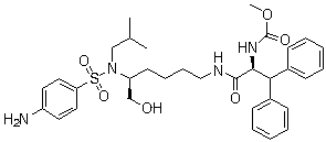 N-[(1s)-1-[[[(5s)-5-[[(4-氨基苯基)磺酰基](2-甲基丙基)氨基]-6-羥基己基]氨基]羰基]-2,2-二苯基乙基]氨基甲酸甲酯結構式_612547-11-2結構式