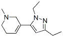(9CI)-3-(1,3-二乙基-1H-吡唑-5-基)-1,2,5,6-四氫-1-甲基-吡啶結構式_622403-71-8結構式