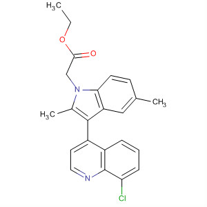 3-(8-氯-4-喹啉)-2,5-二甲基-1H-吲哚-1-乙酸乙酯結(jié)構(gòu)式_629644-16-2結(jié)構(gòu)式