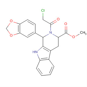 (1R,3S)-1-(1,3-苯并二氧雜環(huán)戊烯l-5-基)-2-(2-氯乙?；?-2,3,4,9-四氫-1H-吡啶并[3,4-b]吲哚-3-羧酸甲酯結(jié)構(gòu)式_629652-44-4結(jié)構(gòu)式