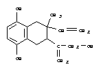 6-乙烯-5,6,7,8-四氫-7-[1-(羥基甲基)乙烯]-6-甲基-1,4-萘二醇結(jié)構(gòu)式_63025-45-6結(jié)構(gòu)式