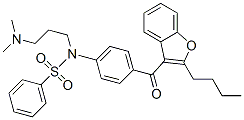N-[4-[(2-丁基-3-苯并呋喃)羰基]苯基]-n-[3-(二甲基氨基)丙基]苯磺酰胺結(jié)構(gòu)式_63420-47-3結(jié)構(gòu)式