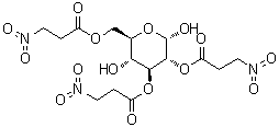 2-O,3-o,6-o-三(3-硝基丙酰基)-α-d-吡喃葡萄糖結構式_63461-31-4結構式