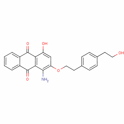 1-氨基-4-羥基-2-[2-[4-(2-羥基乙基)苯基]乙氧基]蒽醌結(jié)構(gòu)式_63467-14-1結(jié)構(gòu)式