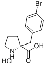 (R)-alpha-(4-溴芐基)-脯氨酸鹽酸鹽結構式_637020-91-8結構式