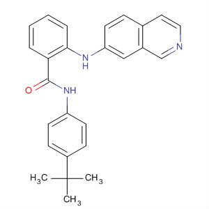N-(4-叔丁基-苯基)-2-(異喹啉-7-基氨基)-苯甲酰胺結構式_645418-85-5結構式
