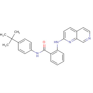 N-(4-叔丁基-苯基)-2-([1,7]萘啶-2-基氨基)-苯甲酰胺結(jié)構(gòu)式_645418-92-4結(jié)構(gòu)式