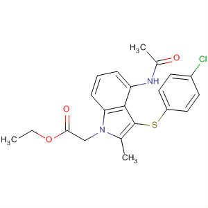 [4-乙?；被?3-(4-氯苯基磺酰基)-2-甲基-1H-吲哚-1-基]乙酸乙酯結構式_646515-19-7結構式