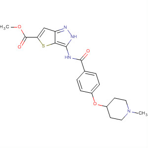 3-(4-(1-甲基哌啶-4-基氧基)苯酰胺)-1H-噻吩并[3,2-c]吡唑-5-羧酸甲酯結構式_648411-47-6結構式