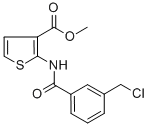 2-([3-(氯甲基)苯甲?；鵠氨基)噻吩-3-羧酸甲酯結(jié)構(gòu)式_648859-85-2結(jié)構(gòu)式