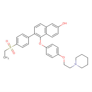 6-(4-乙烷磺酰基-苯基)-5-[4-(2-哌啶-1-基-乙氧基)-苯氧基]-萘-2-醇結(jié)構(gòu)式_648904-79-4結(jié)構(gòu)式