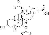 (3ALPHA,5BETA,7ALPHA,12ALPHA)-7,12-雙(甲酰氧基)-3-羥基膽烷-24-酸結構式_64986-86-3結構式