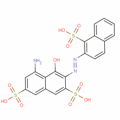 (3E)-5-氨基-4-氧代-3-[(1-硫萘-2-基)肼基]萘-2,7-二磺酸結(jié)構(gòu)式_65237-05-0結(jié)構(gòu)式
