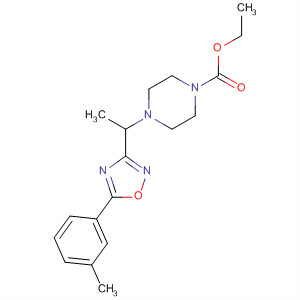 4-(1-(5-間甲苯-1,2,4-噁二唑-3-基)乙基)哌嗪-1-羧酸乙酯結構式_657423-99-9結構式