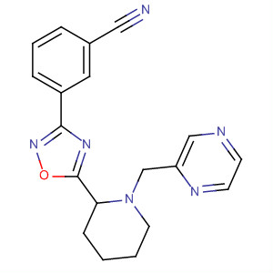 3-[5-(1-吡嗪-2-甲基-哌啶-2-基)-[1,2,4]噁二唑-3-基]-苯甲腈結(jié)構(gòu)式_661458-84-0結(jié)構(gòu)式