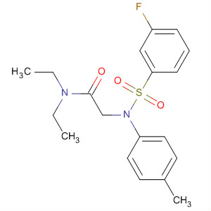 N,N-二乙基-2-[(3-氟-苯磺?；?-對甲苯-氨基]-乙酰胺結(jié)構(gòu)式_680588-91-4結(jié)構(gòu)式
