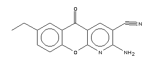 2-氨基-7-乙基-5-氧代-5H-(1)苯并吡喃o-(2,3-b)吡啶-3-甲腈結(jié)構(gòu)式_68302-09-0結(jié)構(gòu)式