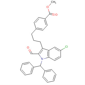 4-{3-[5-氯-1-(二苯基甲基)-2-甲?；?1H-吲哚-3-基]丙基}苯甲酸甲酯結(jié)構(gòu)式_683813-25-4結(jié)構(gòu)式