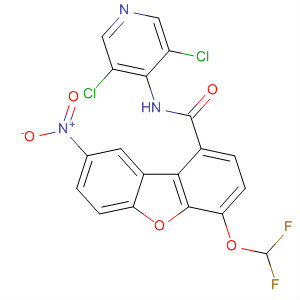 N-(3,5-二氯-吡啶-4-基)-4-二氟甲氧基-8-硝基-二苯并[b,d]呋喃-1-羧酰胺結(jié)構(gòu)式_685875-02-9結(jié)構(gòu)式