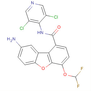 N-(3,5-二氯吡啶-4-基)-4-二氟甲氧基-8-氨基二苯并[b,d]呋喃-1-羧酰胺結(jié)構(gòu)式_685875-03-0結(jié)構(gòu)式