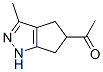 (9ci)-1-(1,4,5,6-四氫-3-甲基-5-環(huán)戊并吡唑)-乙酮結(jié)構(gòu)式_698368-44-4結(jié)構(gòu)式