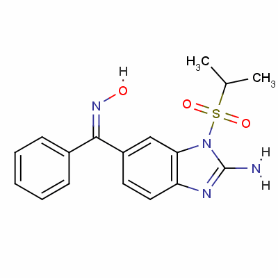 (NZ)-N-[(2-氨基-3-丙-2-基磺?；讲⑦溥?5-基)-苯基亞甲基]羥胺結(jié)構(gòu)式_72301-78-1結(jié)構(gòu)式