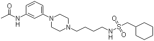N-[3-[4-[4-[(環(huán)己基甲基磺?；?氨基]丁基]哌嗪-1-基]苯基]乙酰胺結(jié)構(gòu)式_740873-06-7結(jié)構(gòu)式