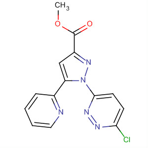 1-(6-氯-3-吡嗪)-5-(2-吡啶)-1H-吡唑-3-羧酸甲酯結(jié)構(gòu)式_741287-93-4結(jié)構(gòu)式