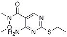 4-氨基-2-(乙基硫代)-N-甲氧基-N-甲基-5-嘧啶羧酰胺結(jié)構(gòu)式_741712-36-7結(jié)構(gòu)式